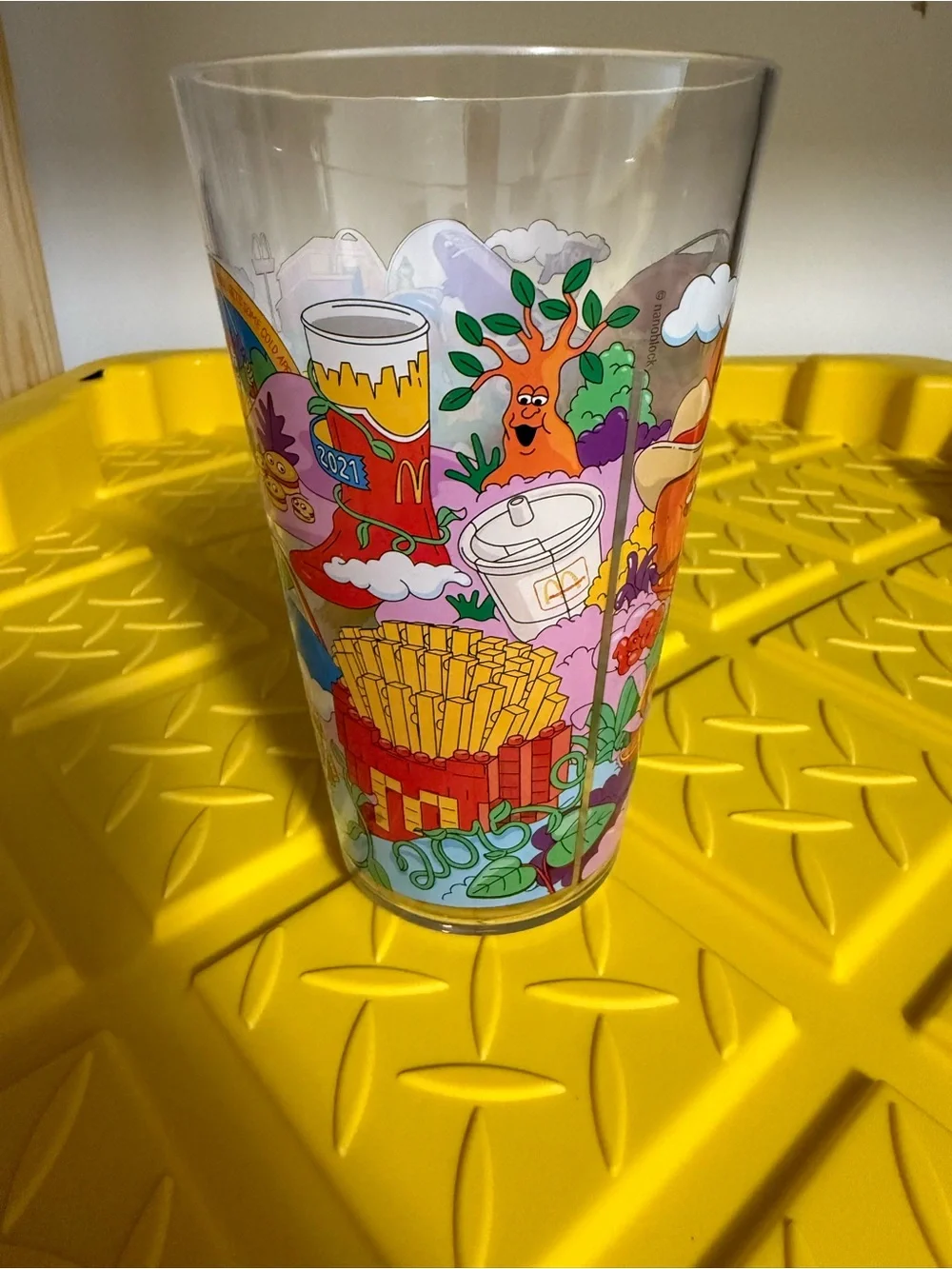 2024 Grimace Purple Cartoon Glass Cup by McDonald's Collectors Cup